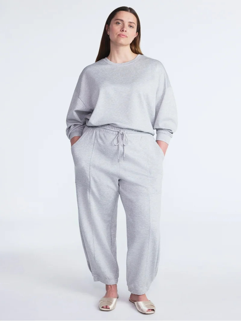 Scoop Women's and Women's Plus New Scubaknit Barrel Pants, Sizes XS-4X | Walmart (US)