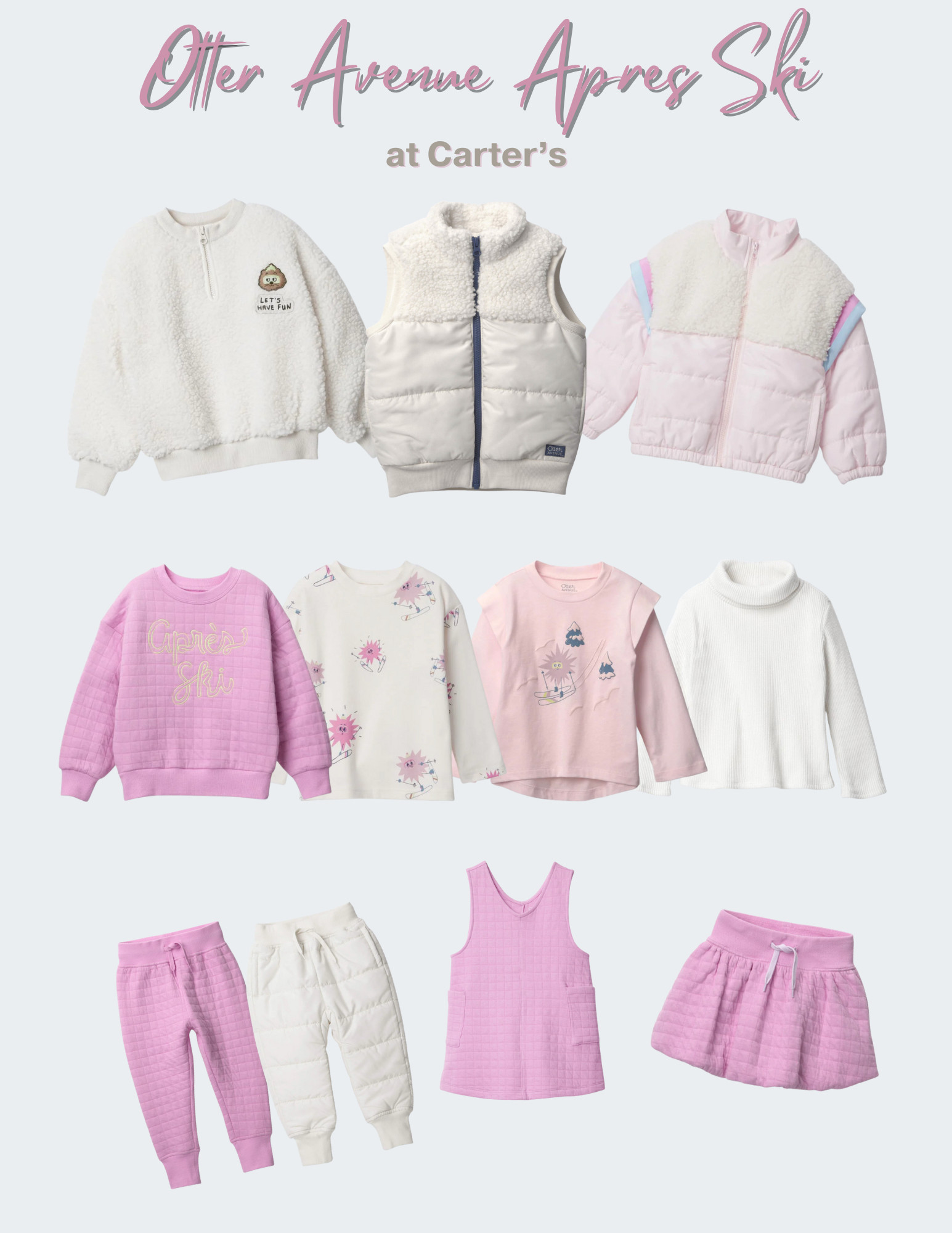 Otter Avenue Apres Ski 🛷✨
Toddler winter vibes just got so cute! 🥰

I’m loving these Otter Avenue Apres Ski pieces from Carter’s — perfect for cozy days, snowy adventures, or just stylish playtime at home. Think soft layers, playful prints, and pieces that are easy to mix + match for winter fun.

Why I love them:
❄️ Warm & snuggly fabrics
❄️ Toddler-friendly fit
❄️ Cute winter-themed details
❄️ Affordable + Carter’s quality

Whether you’re gearing up for sledding, errands, or chilly playdates, these outfits make winter dressing easy and adorable. Tap to shop my Otter Avenue Apres Ski favorites for your littles 🐾✨

👉 Shop the coziest Apres Ski looks for toddlers from Carter’s 🎿💙 

 #LTKmomlife #LTKBaby #LTKKids
