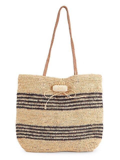 Hampton Striped Raffia Tote | Saks Fifth Avenue OFF 5TH