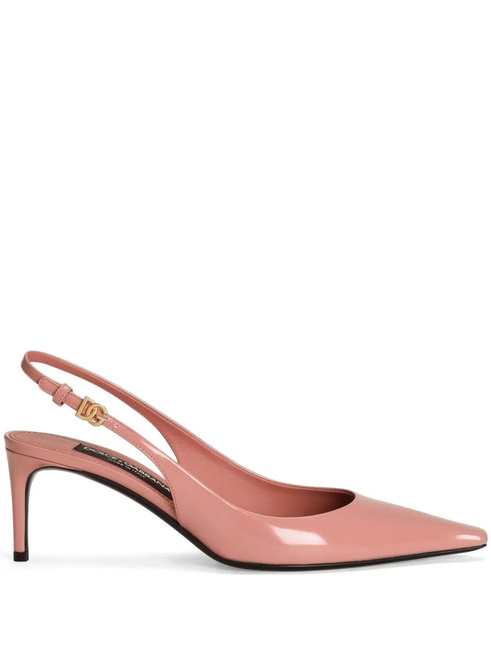 Dolce & Gabbana DNA 60mm polished slingback pumps - Pink | Farfetch Global