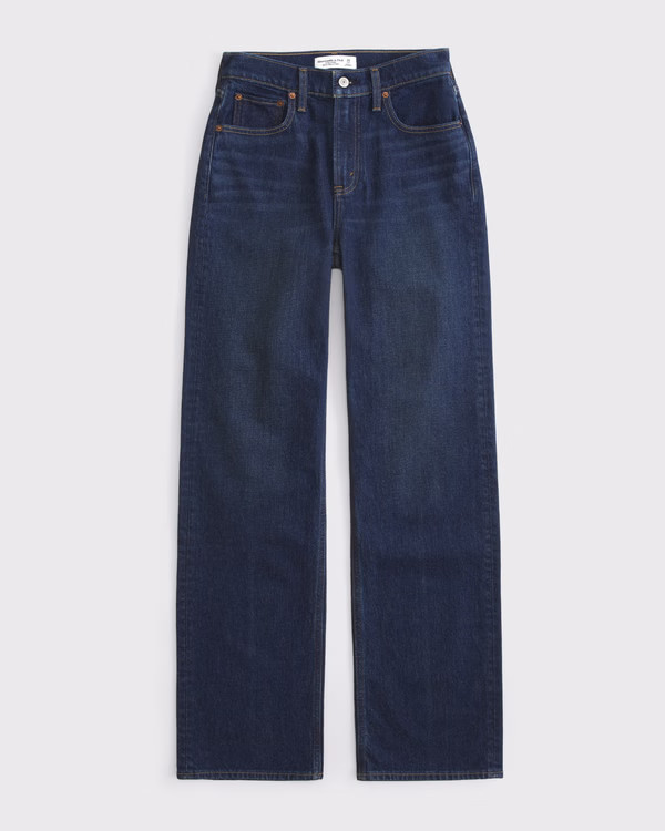 Women's High Rise 90s Relaxed Martini Embroidery Jean | Women's Bottoms | Abercrombie.com | Abercrombie & Fitch (US)