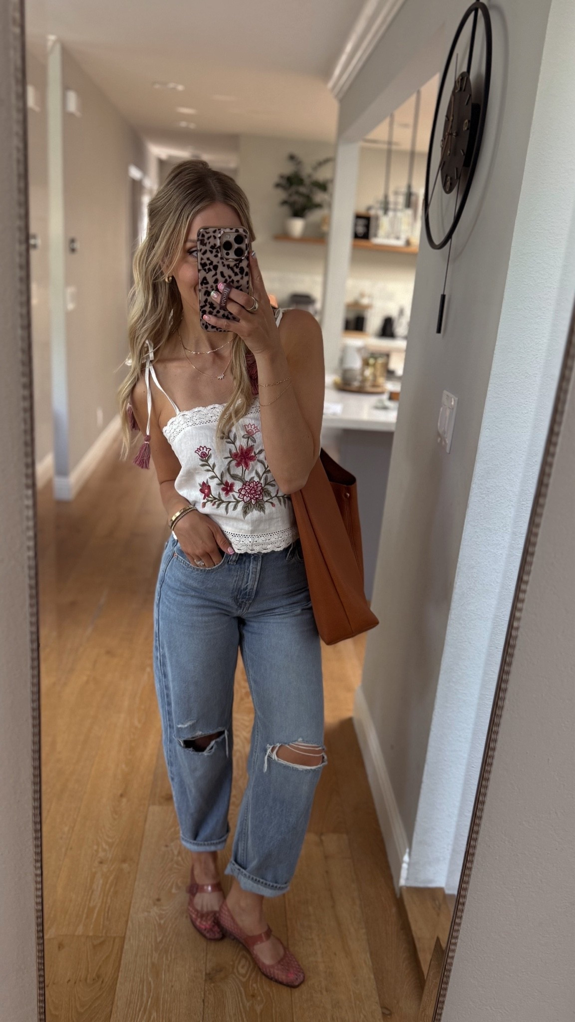 The perfect spring fit 🌸 this embroidered top from Target is AMAZING and meet my favorite jeans on rotation at the moment from Gap. Shoes are Amazon!

Wearing an XS in the top and 25 in the jeans.

#LTKgrwm #LTKdayinmylife #LTKootd