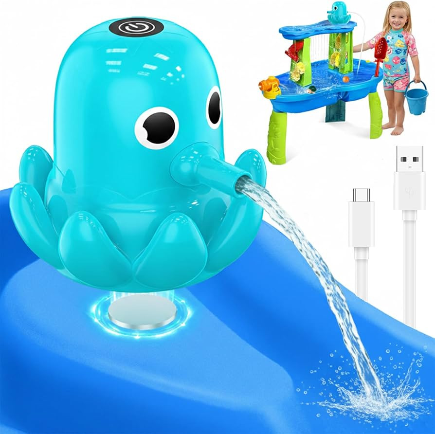 Water Table Pump, Continuous Flow Rechargeable Magnetic Octopus Pump, Battery Powered No Drill In... | Amazon (US)