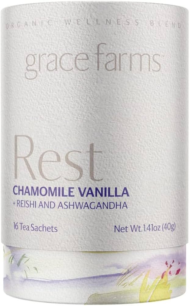 Grace Farms REST Wellness Organic Tea Blend (16 Pyramid Sachets) | Sleep and Stress Support For E... | Amazon (US)