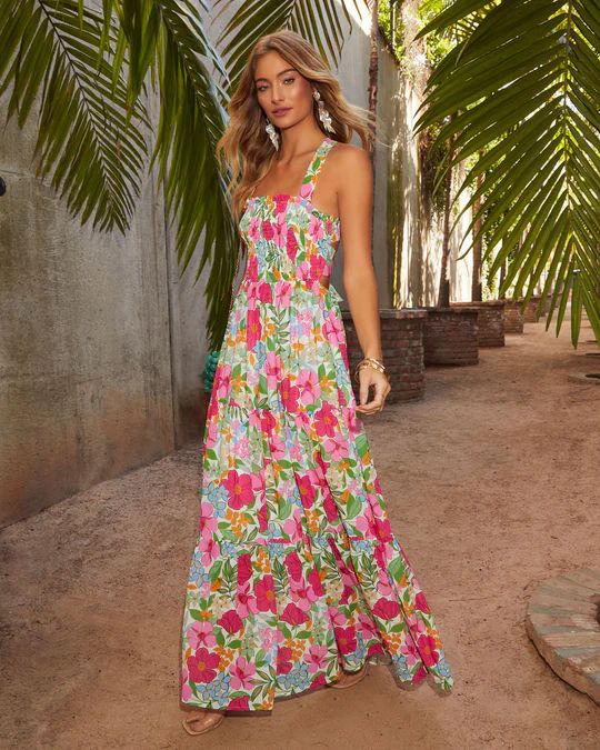 Emelia Floral Print Maxi Dress | VICI Collection