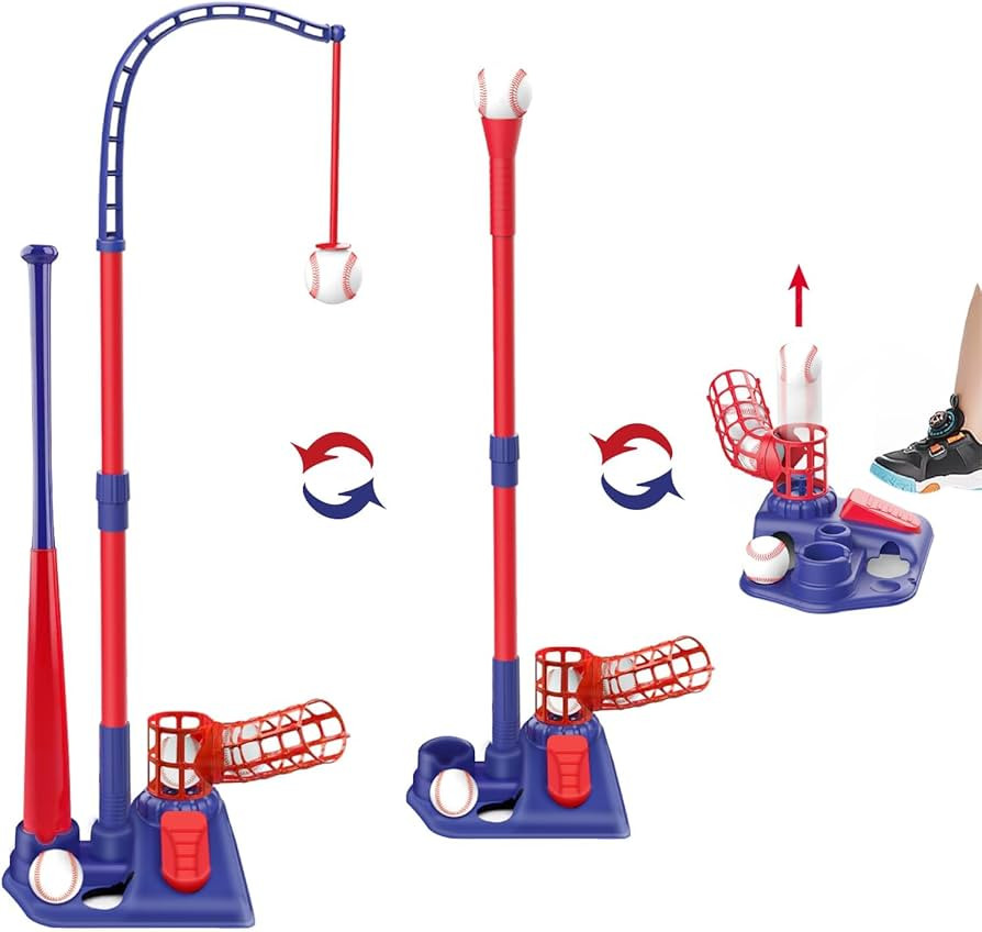 3-in-1 T Ball Set for Kids Toddlers 3-5 5-8, Height Adjustable Tee Ball Set with 6 Baseballs, Ind... | Amazon (US)