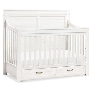 Million Dollar Baby Classic Wesley 4 in 1 Convertible Crib in Heirloom White | Cymax