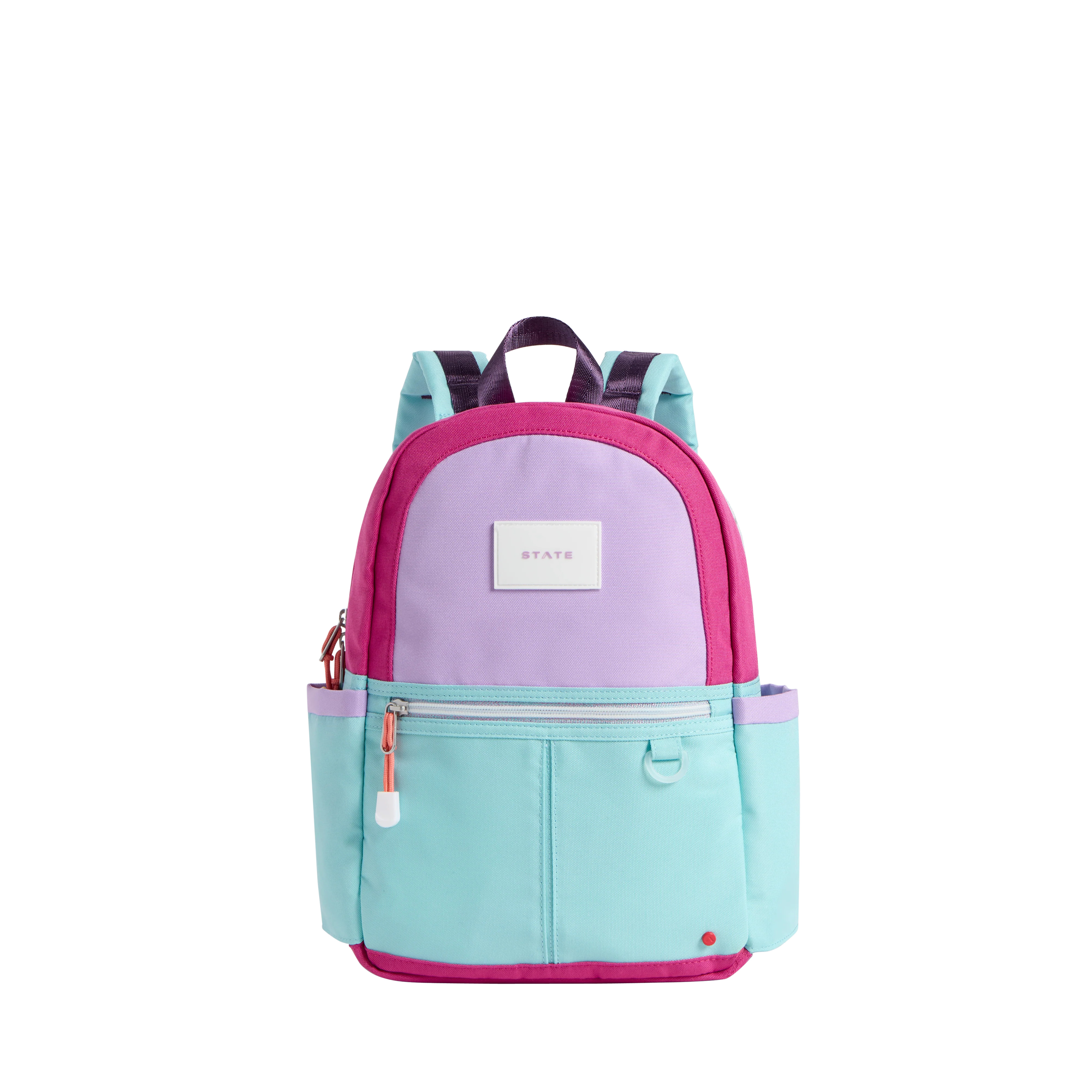 STATE Bags | Kane Kids Mini Travel Backpack Color Block Magenta/Mint | Back to School | STATE Bags