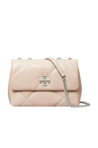 Tory Burch Kira Diamond Quilt Small Convertible Shoulder Bag in Soft Pink from Revolve.com | Revolve Clothing (Global)