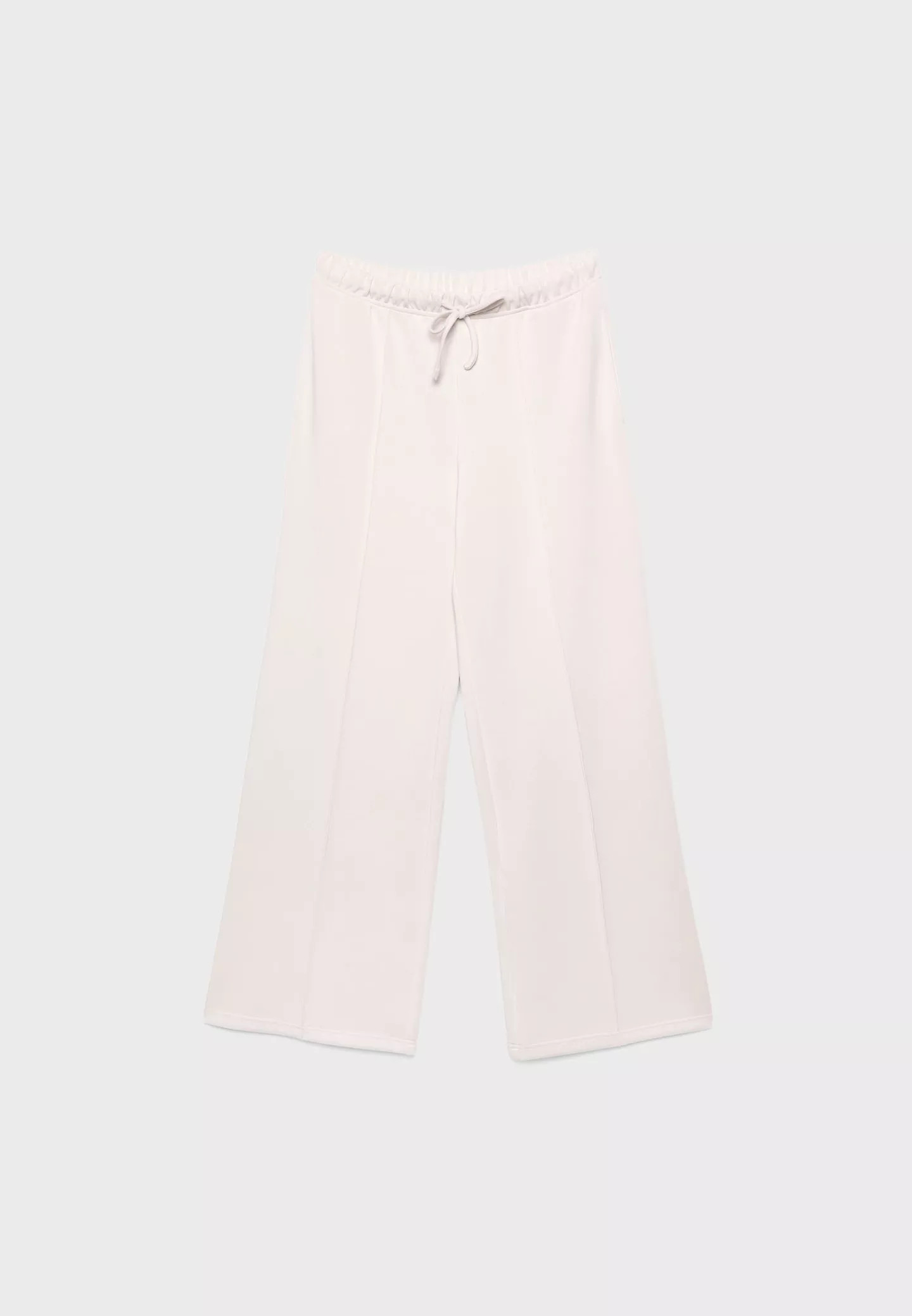 Soft-touch wide-leg jogger trousers with front seam detail - Women's fashion | Stradivarius Unite... | Stradivarius (UK)