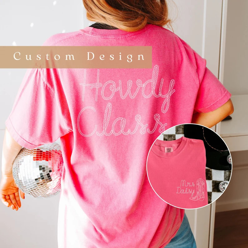 Custom Teacher Cowgirl Shirt Western Teacher Shirt Custom Grade Teacher Shirt Personalized Teache... | Etsy (US)