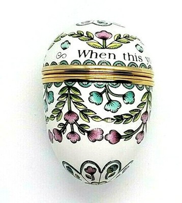 HALCYON DAYS "WHEN THIS YOU SEE REMEMBER ME" ENAMEL EGG BOX  | eBay | eBay US