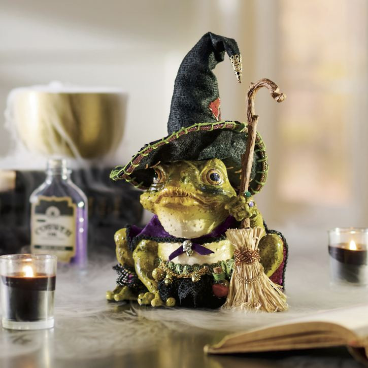 Katherine's Collection Tabletop Witch Frog | Grandin Road