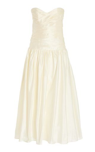 Doris Ruched Poplin Midi Dress | Moda Operandi (Global)