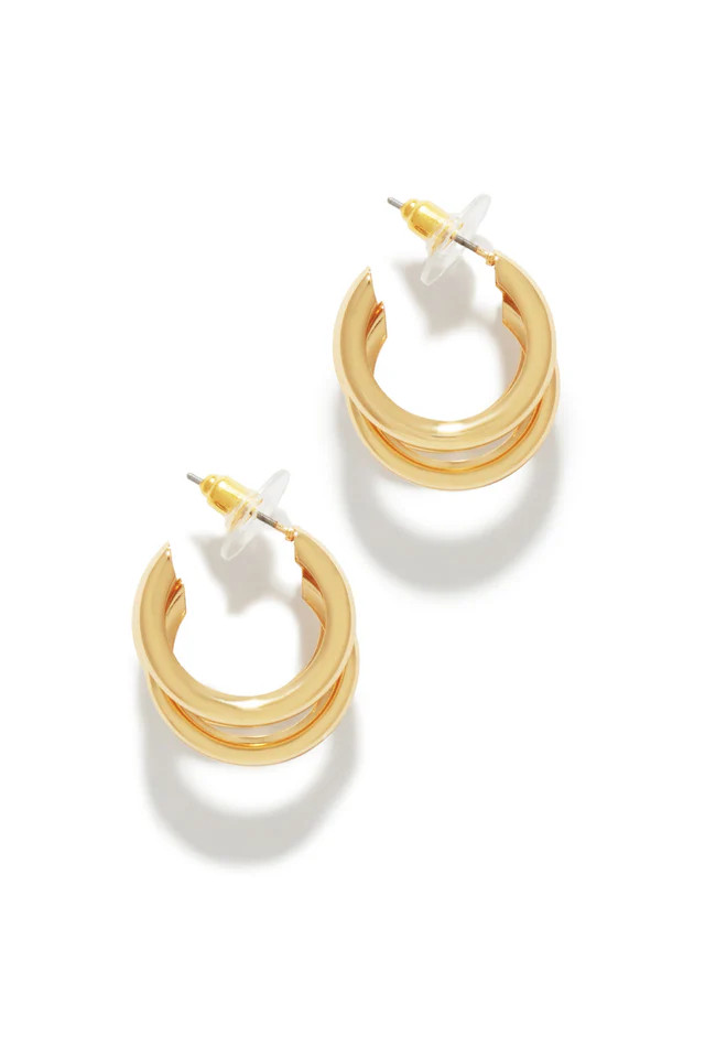Miss Lola | Elahna Gold Hoop Earring | MISS LOLA