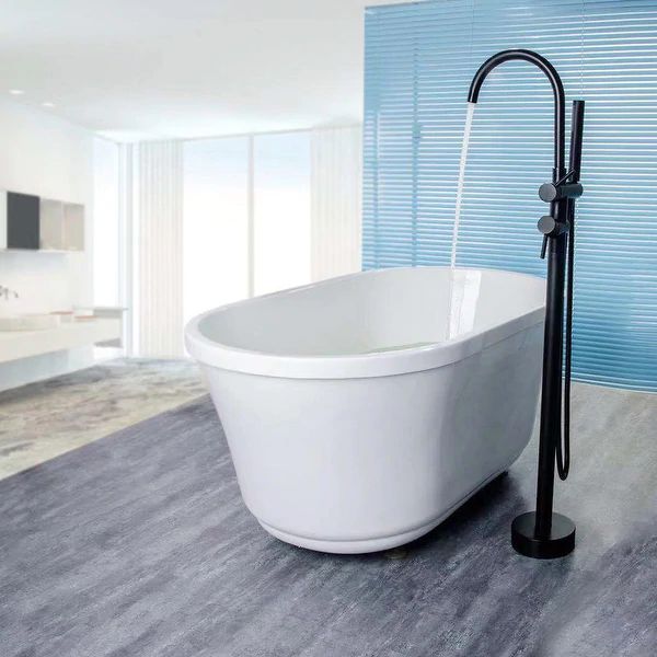 Double Handle Floor Mounted Freestanding Tub Filler Trim | Bed Bath & Beyond