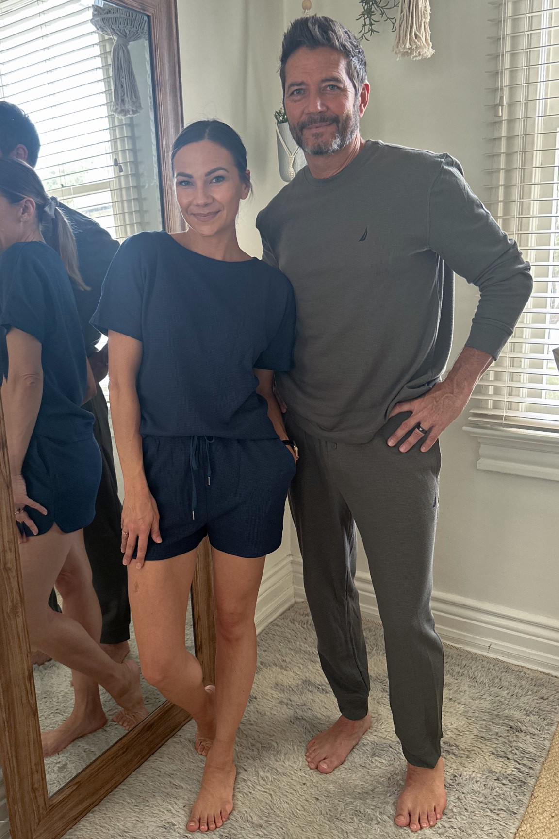 Loungewear on Amazon for him and her. The women stop is a touch big on me, I’d size down depending on how you like it but I haven’t washed it yet. These are both extra comfortable and stylish enough that we can go to the store in them if we need to. Pair white sneakers and a hat with both! 

#LTKsalealert #LTKmens #LTKunder100