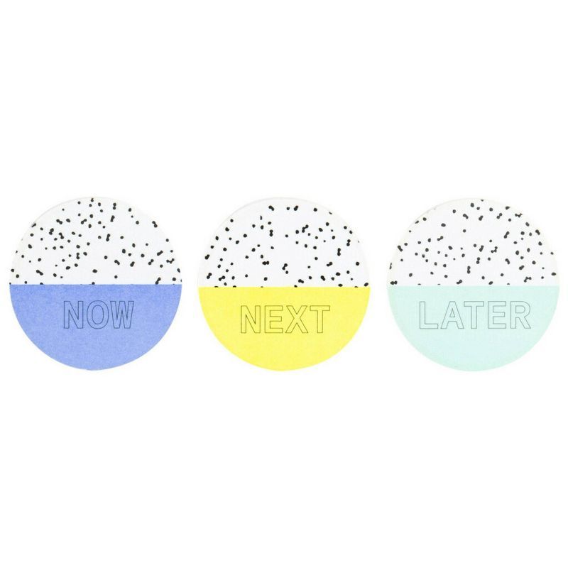 Post-it 3pk Round Page Markers Yellow/Mint/Blue | Target