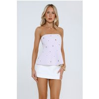 Sparkle Pop Strapless Top Lilac | Hello Molly (US)