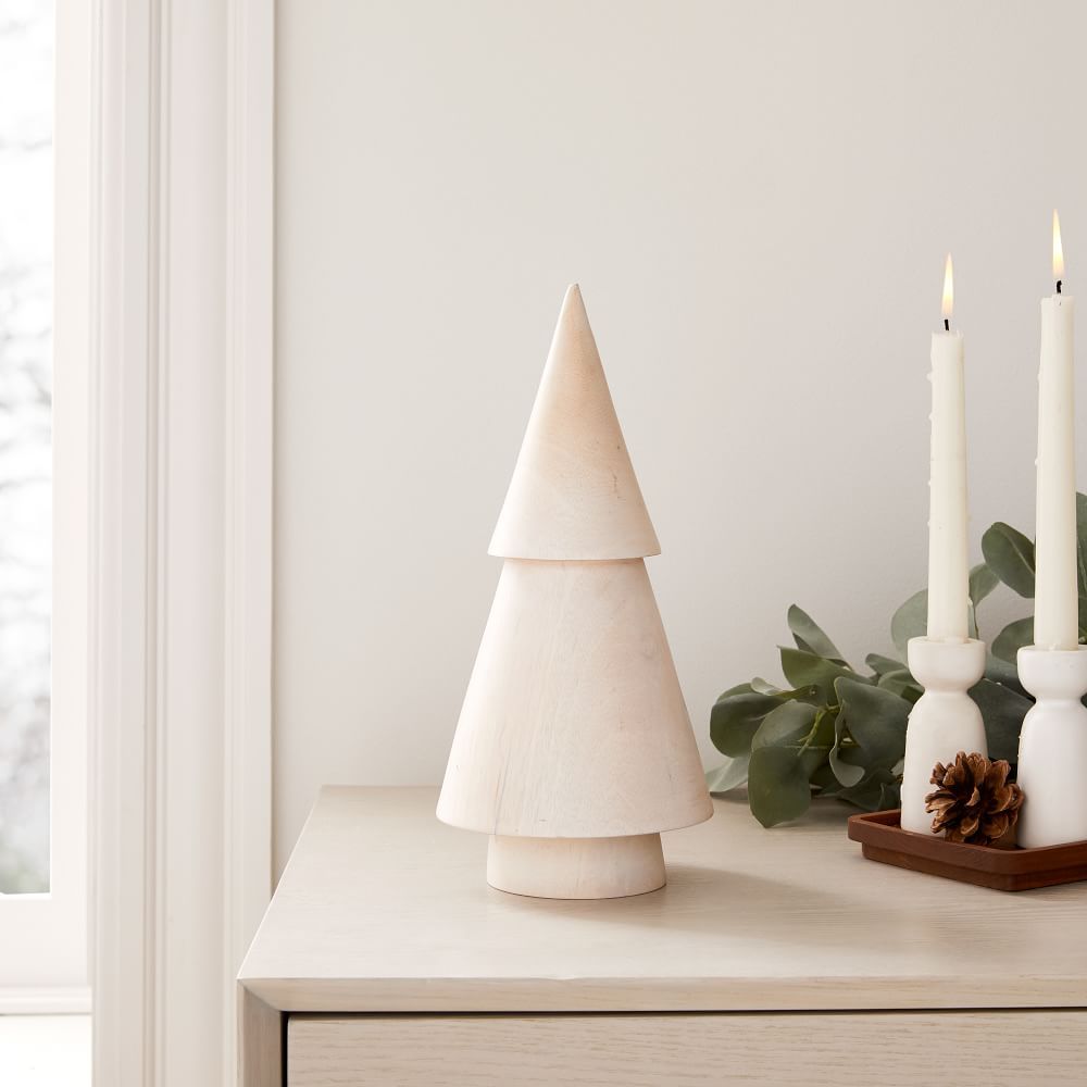 Stacked Wood Trees | West Elm (US)