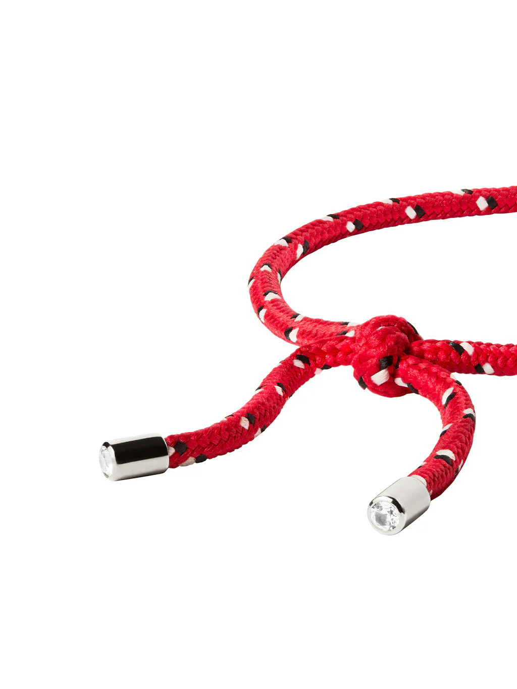 PARACORD ROUGE TIE ANKLET, SILVER | Dorsey