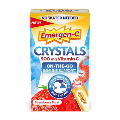 Emergen-C Crystals On-The-Go, Strawberry Burst, 28 Ct | Target