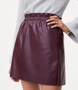 LOFT Faux Leather Shift Skirt | LOFT