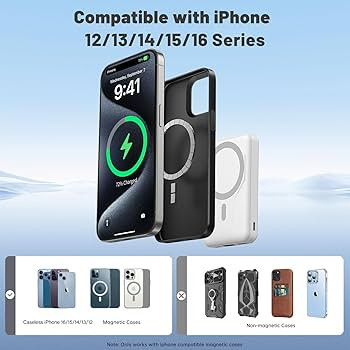 Azmuth Wireless Portable Charger with Stand, 10000mAh Magnetic Power Bank for Magsafe, 22.5W Fast... | Amazon (US)