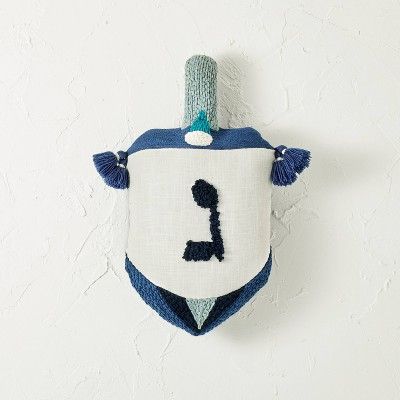 Dreidel Shaped Embroidered Hanukkah Throw Pillow Blue - Opalhouse™ designed with Jungalow™ | Target