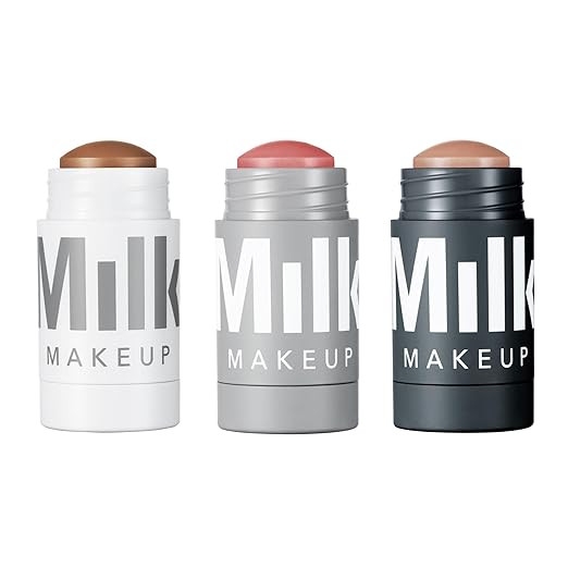 Milk Makeup Cosmetic Stick Bundle – Cream Bronzer, Contour, & Blush + Lip Color Sticks with Man... | Amazon (US)