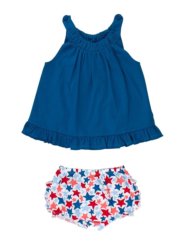 RuffleButts Baby/Toddler Girls Swing Top & Bloomer Coordinated Set | Amazon (US)