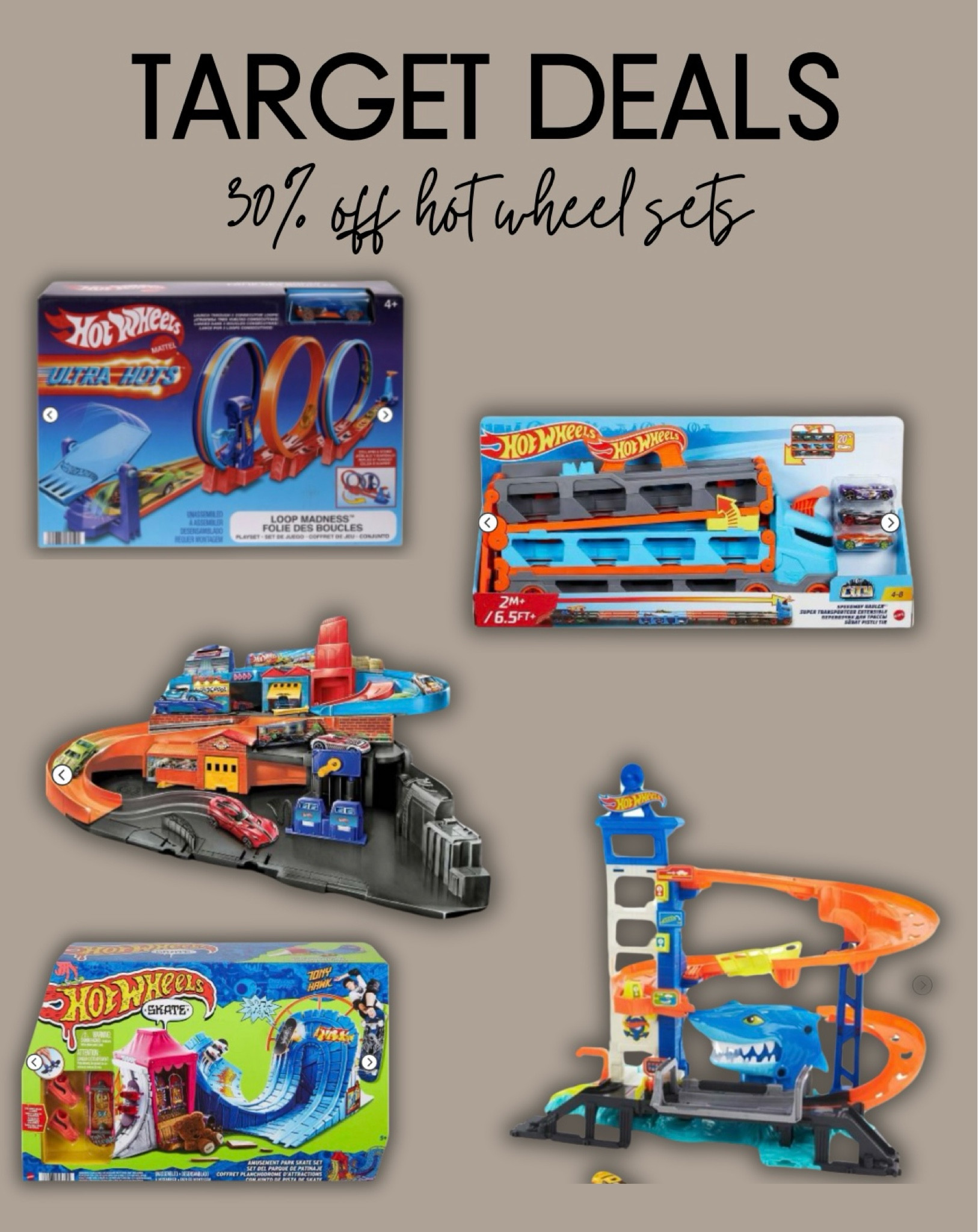30% off hot wheel sets. Kids toys, gifts for kids, target daily deals, target finds, target toys, toy sale

#LTKsalealert #LTKGiftGuide #LTKkids