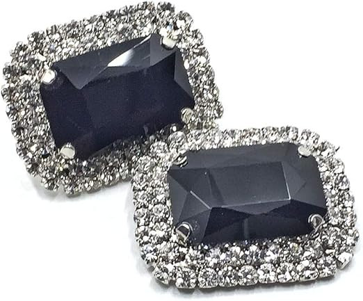 Multi Functional Decorative Rhinestone Shoes High Heel Clutch Dress Hat Shoe Clips Buckles 2 Pcs | Amazon (US)