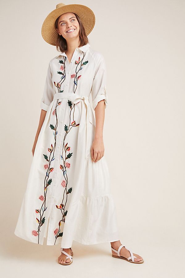 Embroidered Shirtdress | Anthropologie (US)
