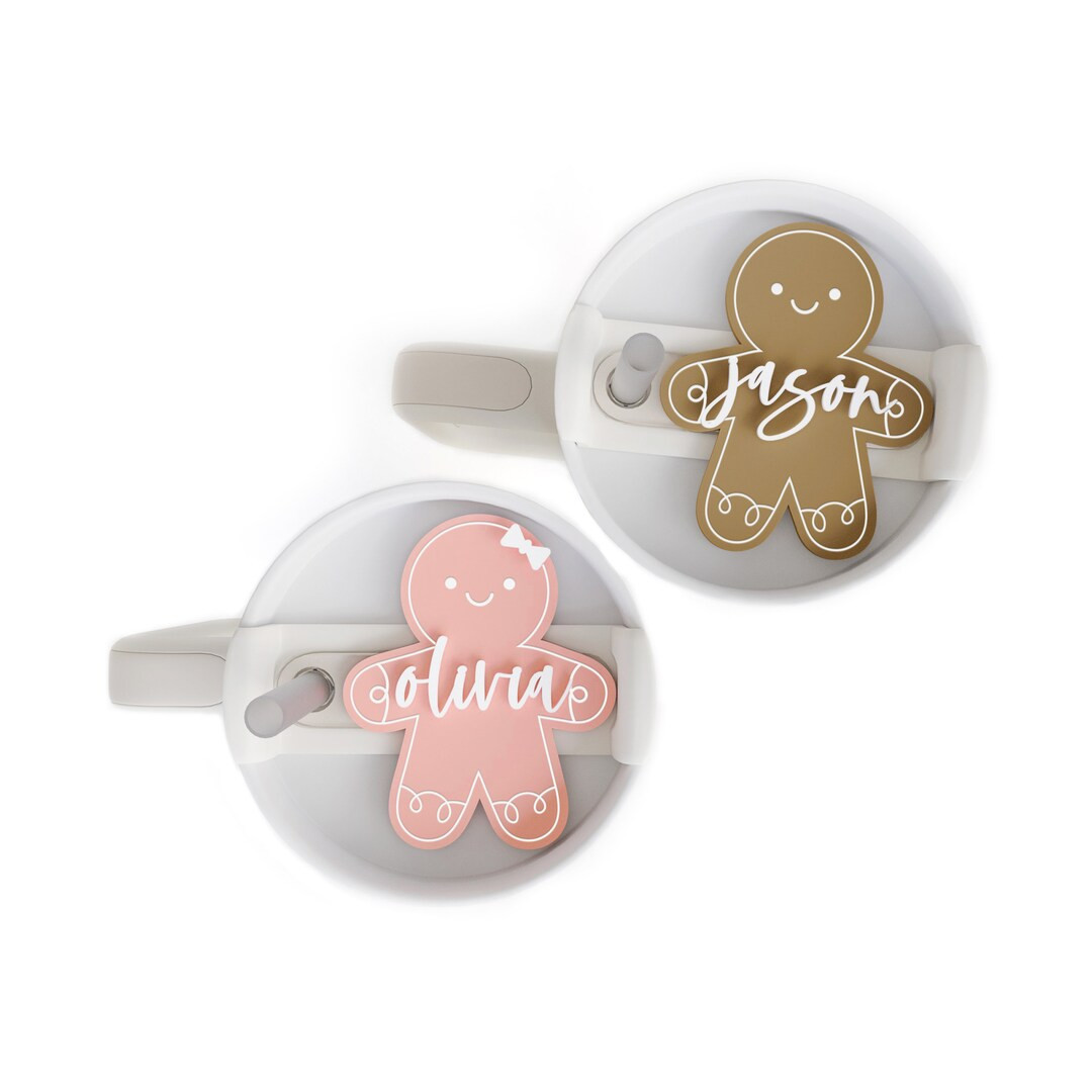 Personalized Gingerbread Man Stanley Tumbler Tag, Christmas Stanley Name Tag, 40oz, 30oz, Quenche... | Etsy (US)