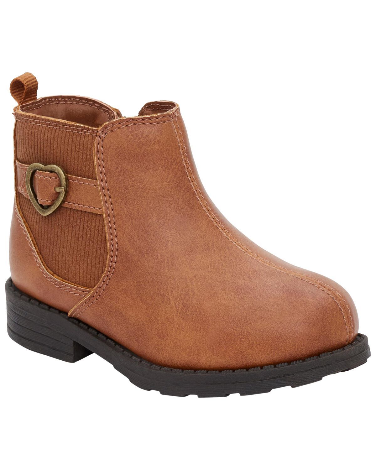 Brown Toddler Heart Buckle Boots | carters.com | OshKosh B'gosh