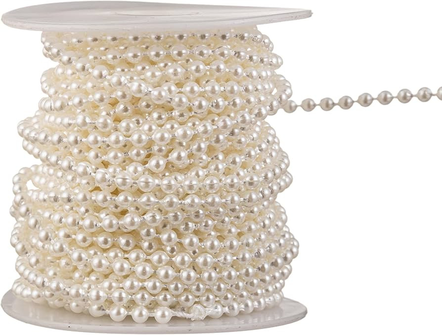3mm Millet Beads Crafts Faux Pearl Beads Garland Pearl Bead Roll Strand of Pearls to Decorate Flo... | Amazon (US)