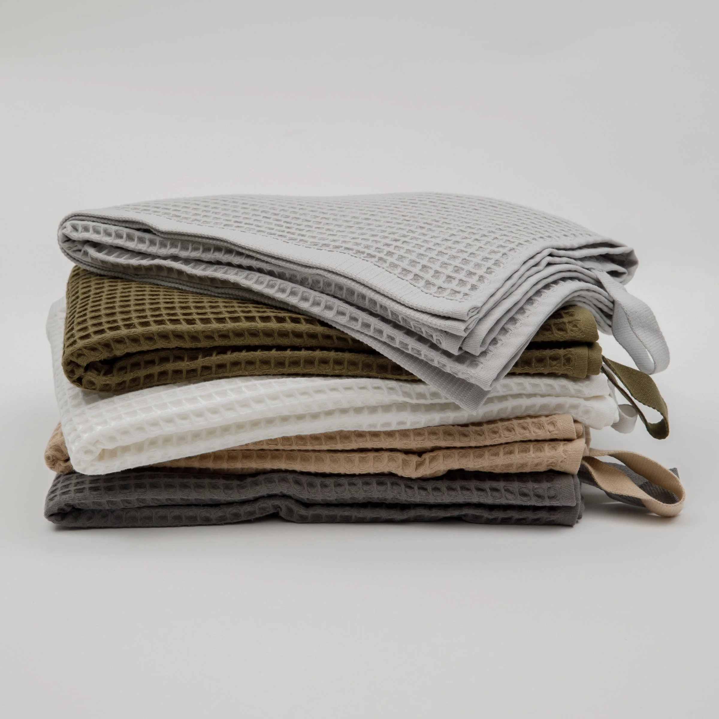 OLIVIA WAFFLE WEAVE HAND and KITCHEN TOWELS | The Loomia