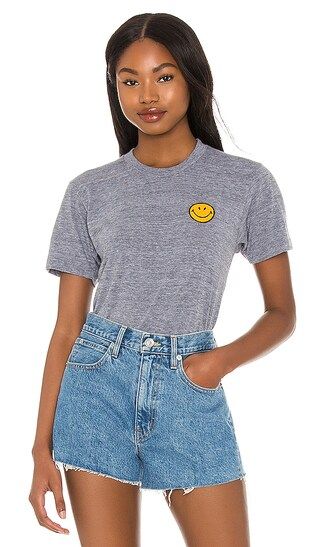 Smiley Embroidery Boyfriend Tee | Revolve Clothing (Global)