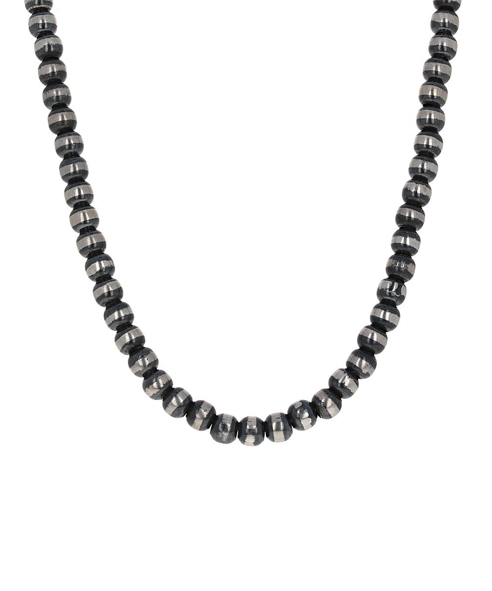 Maya's Gems Women's Necklaces Black - Black & Gray Navajo Pearl Beaded Necklace | Zulily