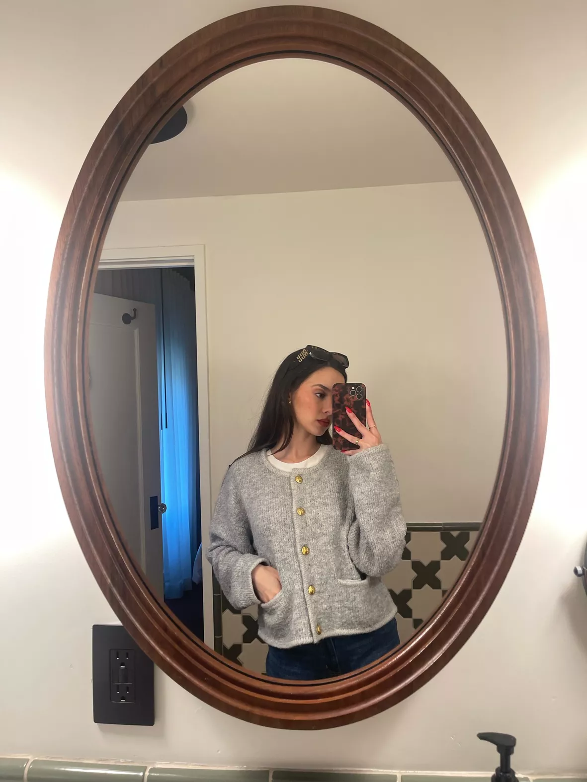 Boucle Cropped Sweater Jacket