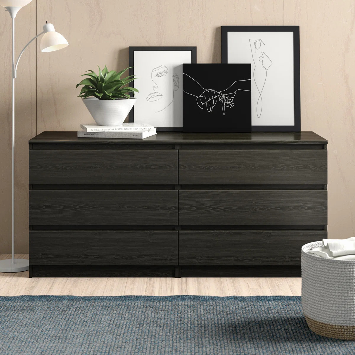 Jada 6 Drawer 60.5" W Double Dresser | Wayfair North America