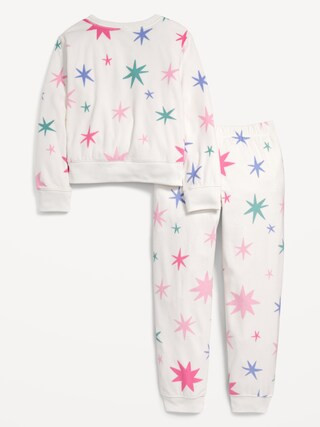 Microfleece Printed Pajama Set for Girls | Old Navy (US)