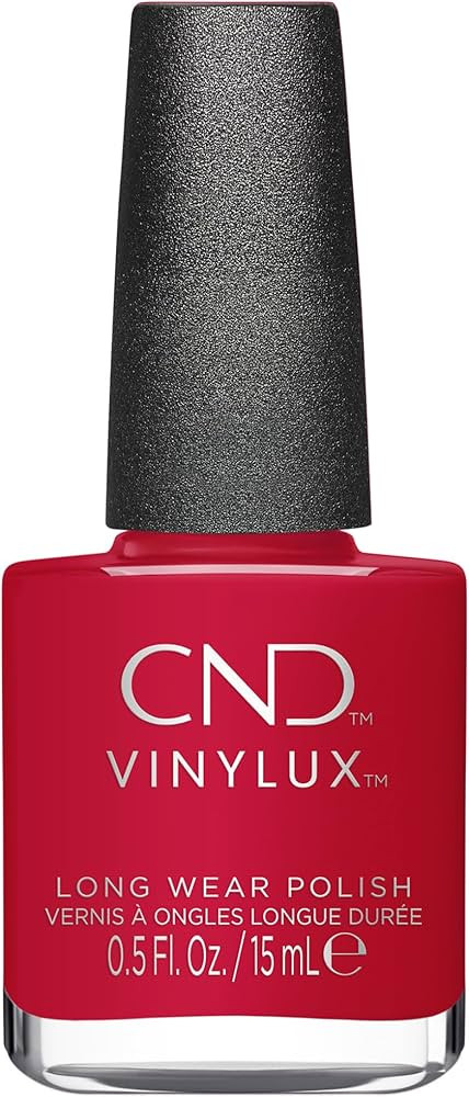CND Vinylux Longwear Red Nail Polish, Gel-like Shine & Chip Resistant Color, 0.5 Fl Oz | Amazon (US)