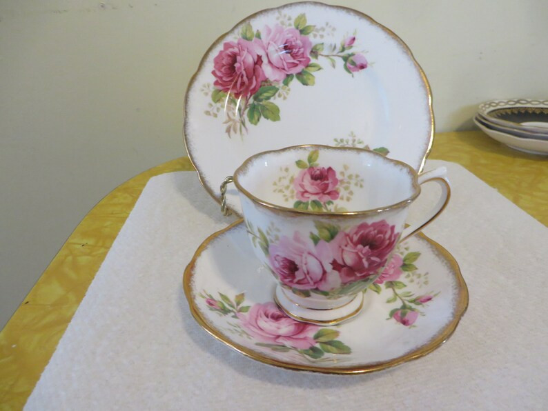 Royal Albert "American Beauty" Trio, Cup Saucer And Underplate, England | Etsy (CAD)