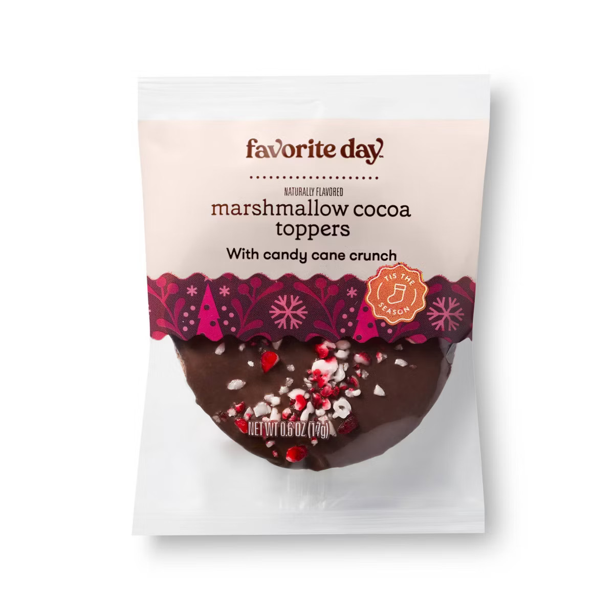 Christmas Dark Chocolaty Coated Marshmallow Cocoa Topper with Peppermint - 0.6oz - Favorite Day... | Target