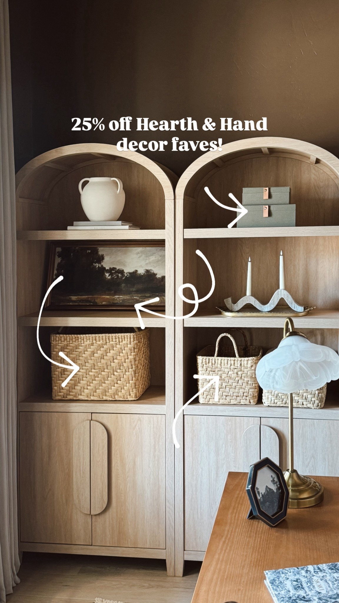 Hearth and hand shelf decor on sale! Loving Al of these pieces in my office! 

#LTKHome #LTKSeasonal #LTKFindsUnder50