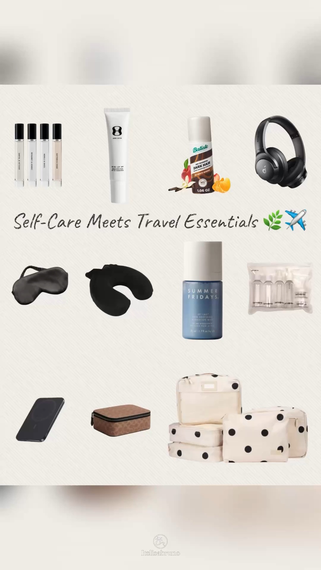Travel, beauty, and comfort essentials all in one place. 

Featuring @Salt & Stone, @One Skin, @Target , @Revolve , @Samsonite, @Brooklinen, @CALPAK, @Coach, and @amazonfindsandfashion  favorites. From skincare to luggage, these picks elevate every journey. 

#Ad #TravelEssentials #SelfCareOnTheGo #LuxuryTravel #EffortlessStyle #LTKShop

#LTKselfcare #LTKTravel #LTKBeauty