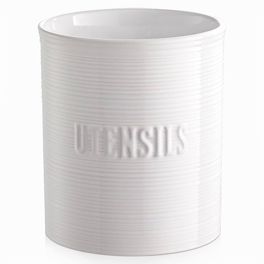LIFVER Kitchen Untensil Holder, 7.1″ Extra-Large Ceramic Stable Utensil Holder for Kitchen Coun... | Amazon (US)