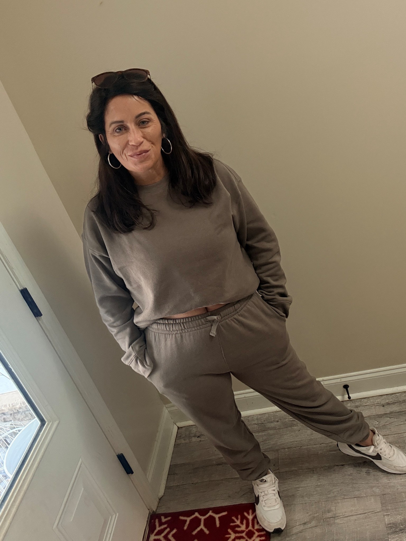 I snagged both pieces from the boys’ section at Walmart!  The entire outfit was under $15! 🙌
The fit is perfectly relaxed, the fabric is soft, and it gives that effortless, off-duty vibe I love.
Proof that you don’t have to spend a ton to feel put-together and comfy! 💁‍♀️✨

#LTKActive #LTKHoliday #LTKPetite